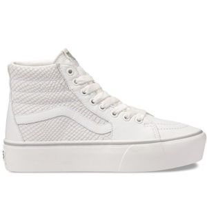 NWT Vans white SK8 HI snakeskin leather SIZE 7.5